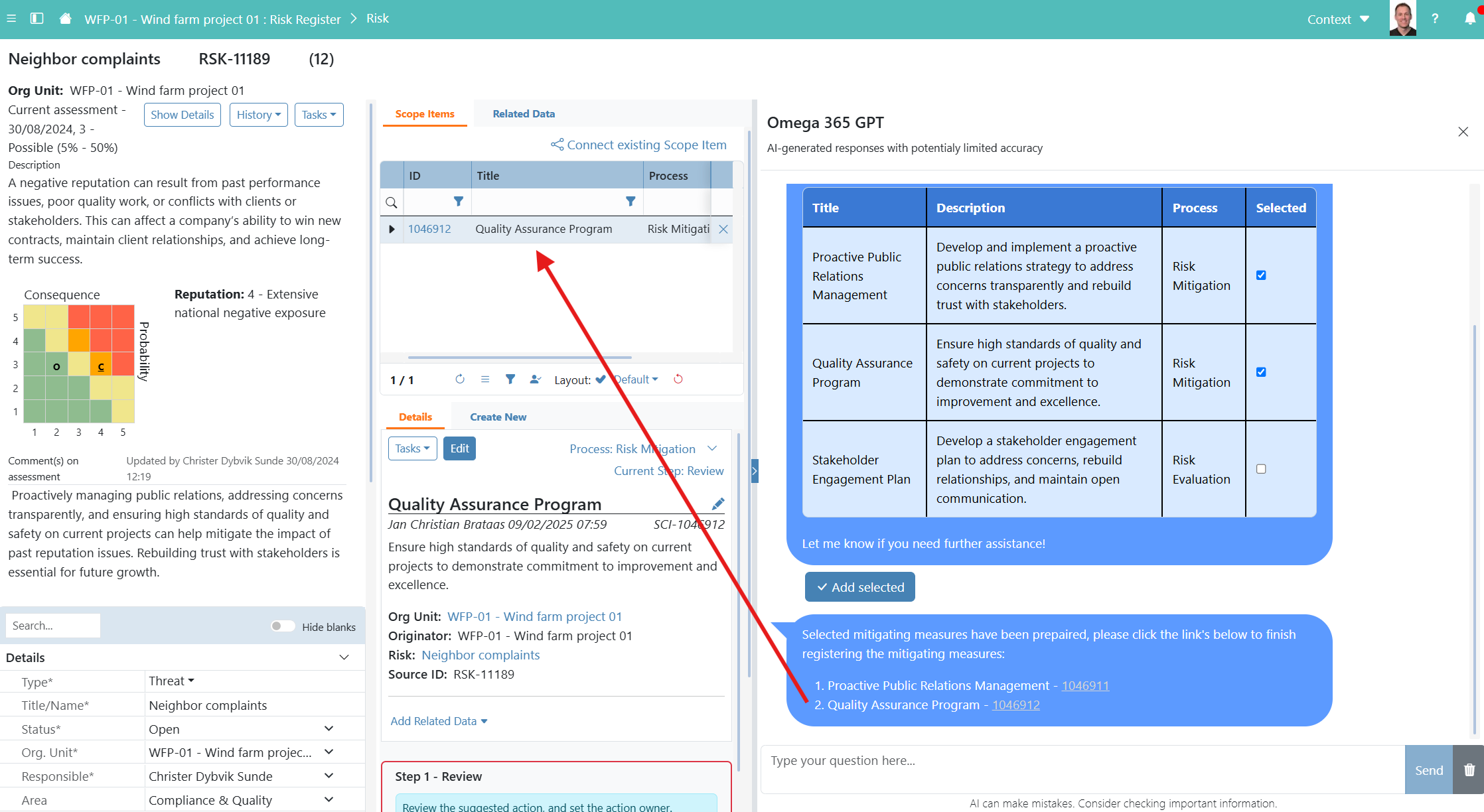 AI-Powered Risk & Mitigation Management