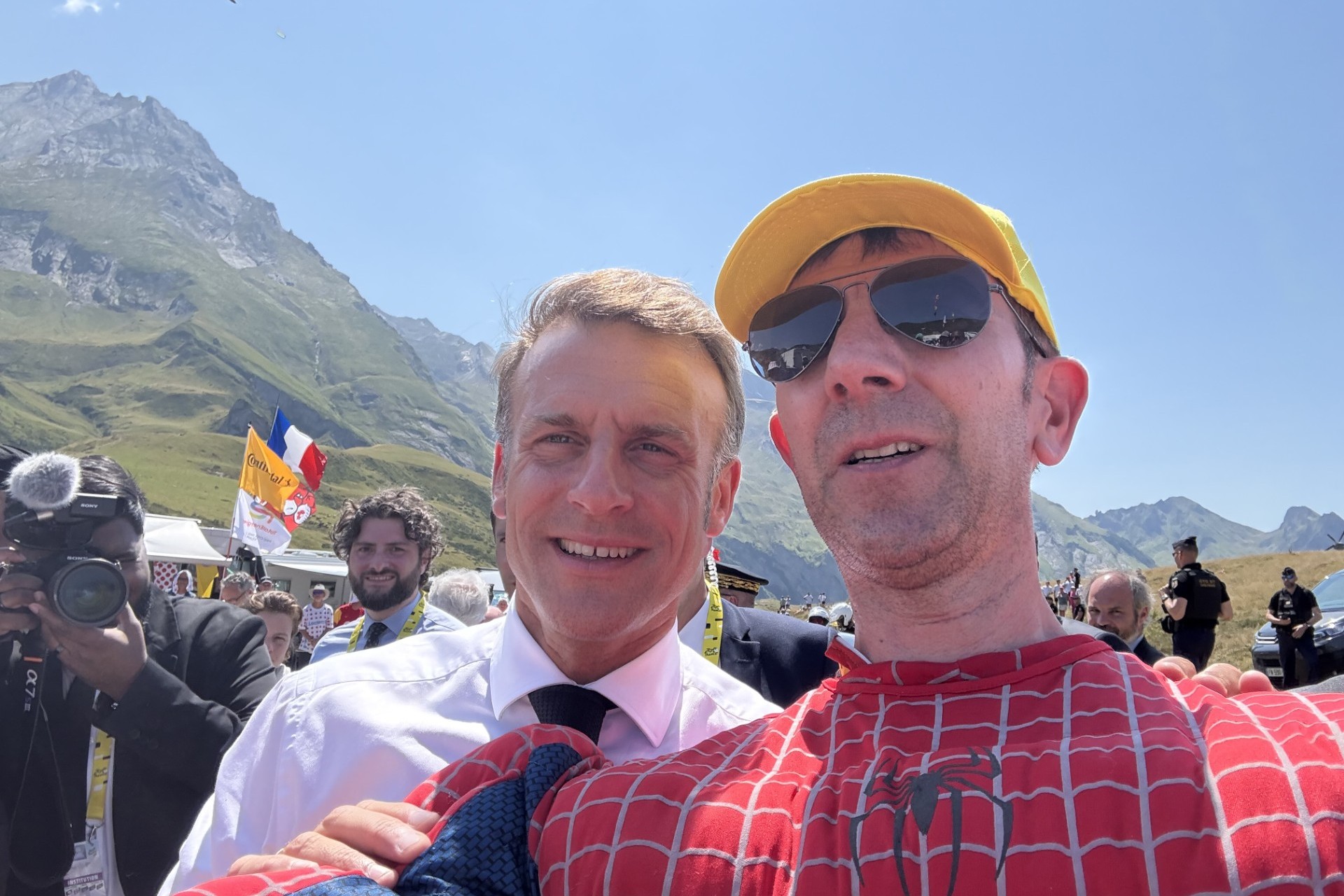 A presidential encounter at the Tour de France